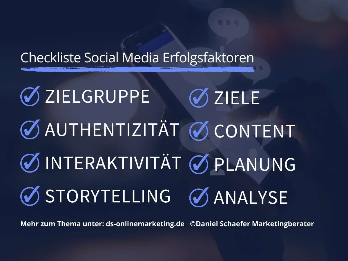 erfolgsfaktoren social media marketing Checkliste