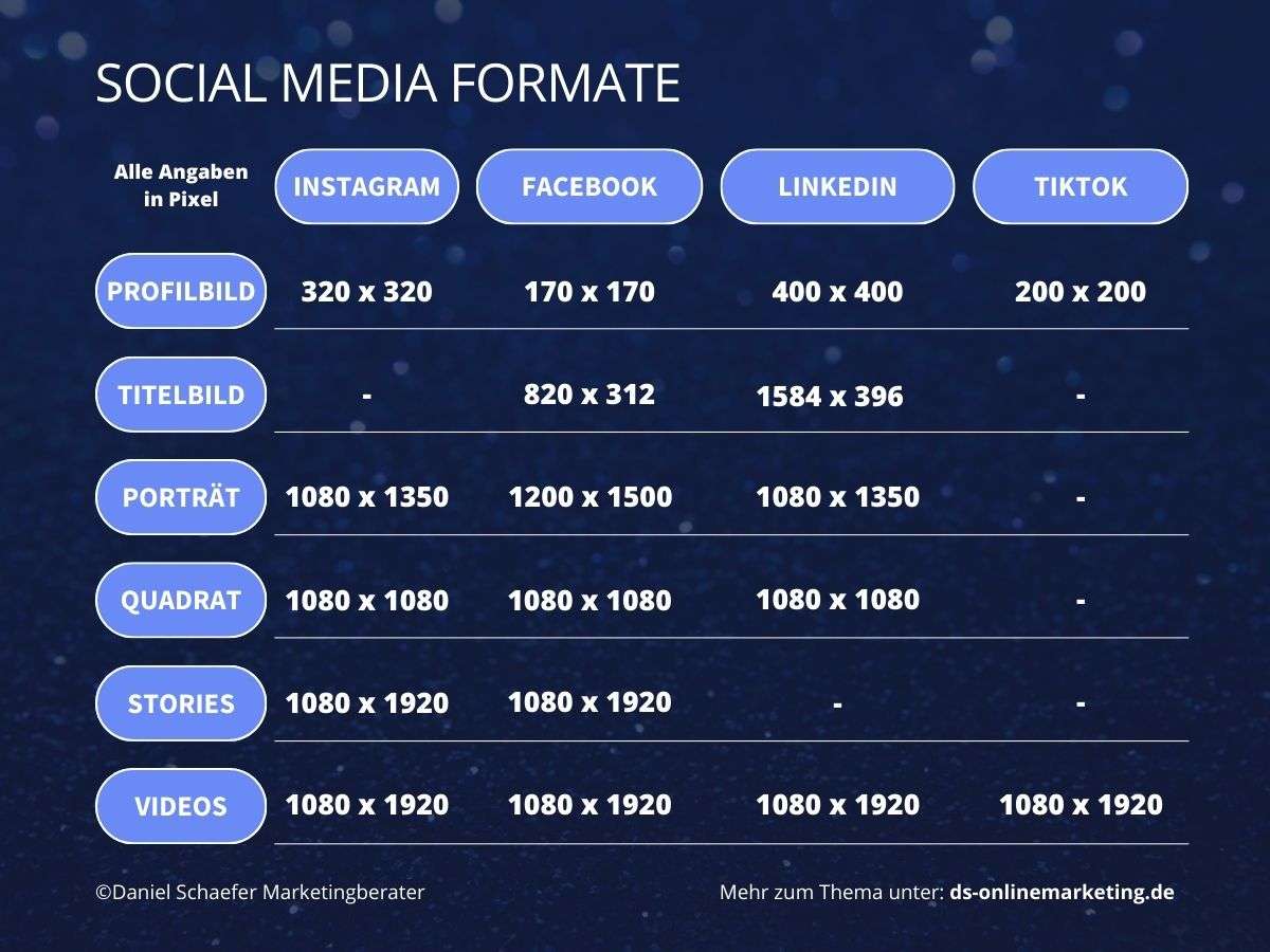Social Media Formate 2024