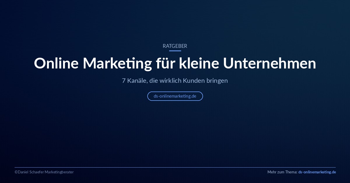 Online Marketing für kleine Unternehmen – Titelfolie