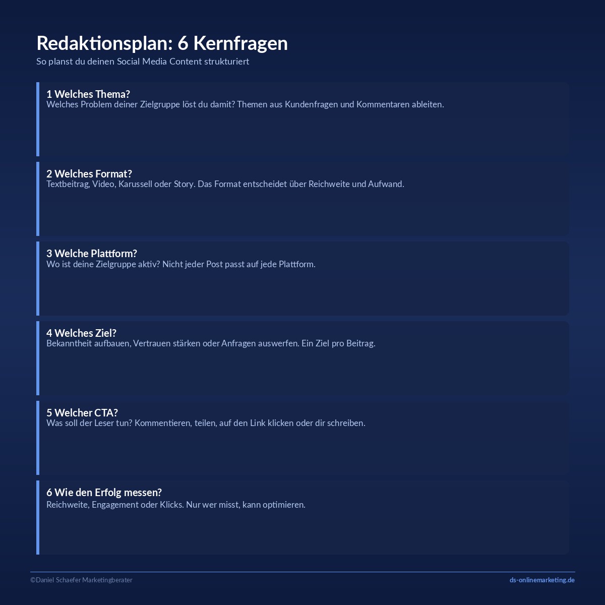 Social Media Content Marketing: So werden Selbstständige auf Social Media sichtbar 5 social media redaktionsplan
