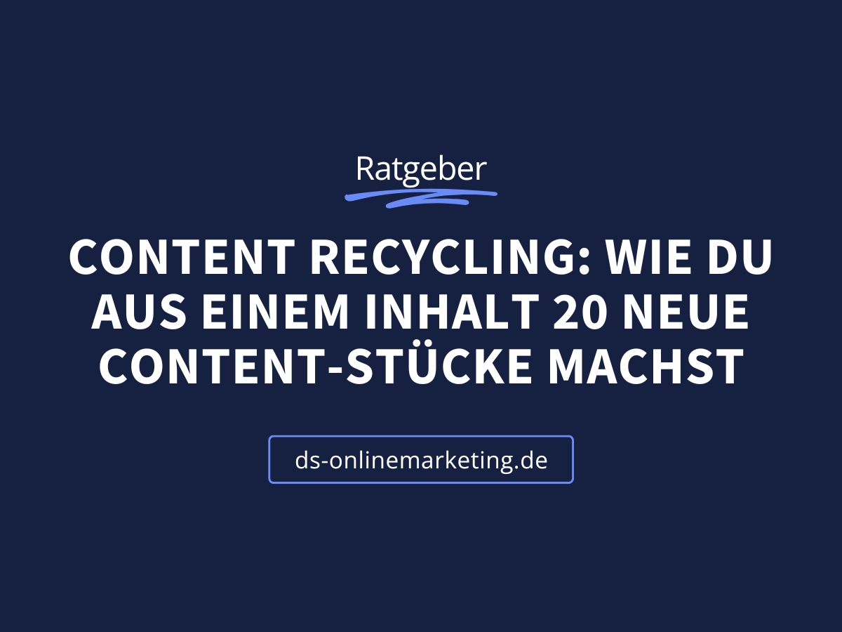 Ratgeber 3 Content Recycling Titelbild