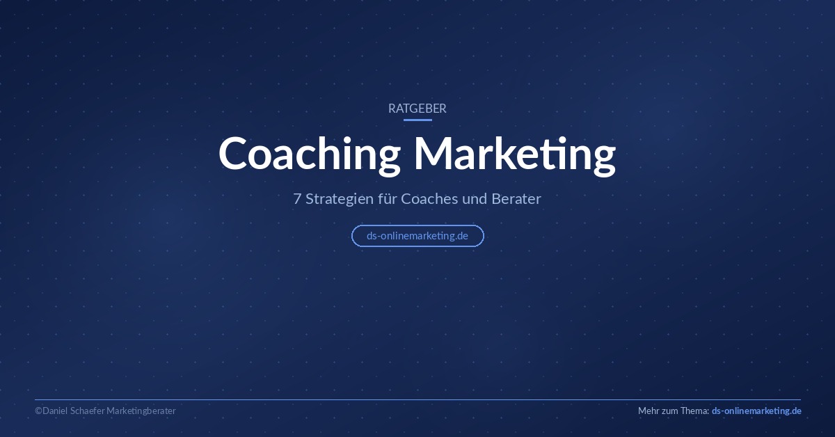 Infografik: Coaching Marketing – 7 Strategien für mehr Klienten