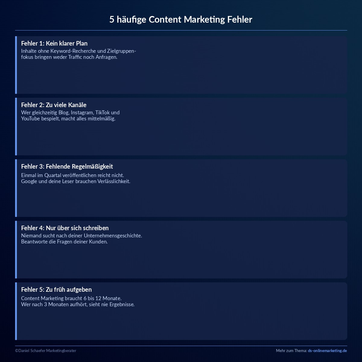 content marketing kleine unternehmen fehler
