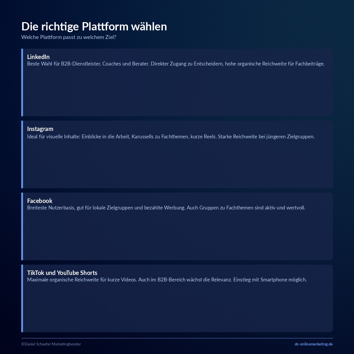 social media marketing plattformen auswahl