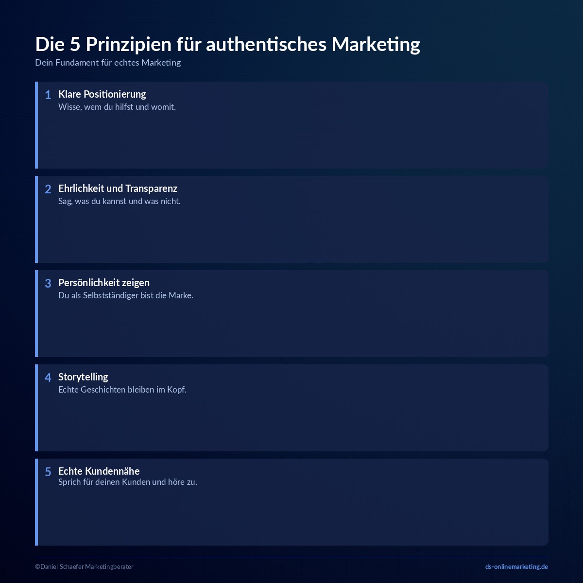 Authentisches Marketing: So gewinnst du als Selbstständiger Vertrauen und Kunden 4 authentisches marketing prinzipien