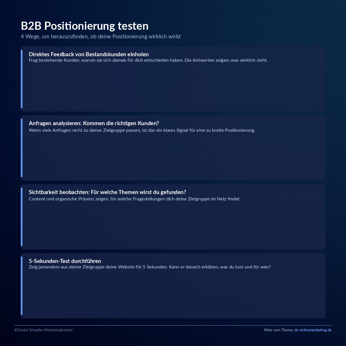 b2b positionierung test