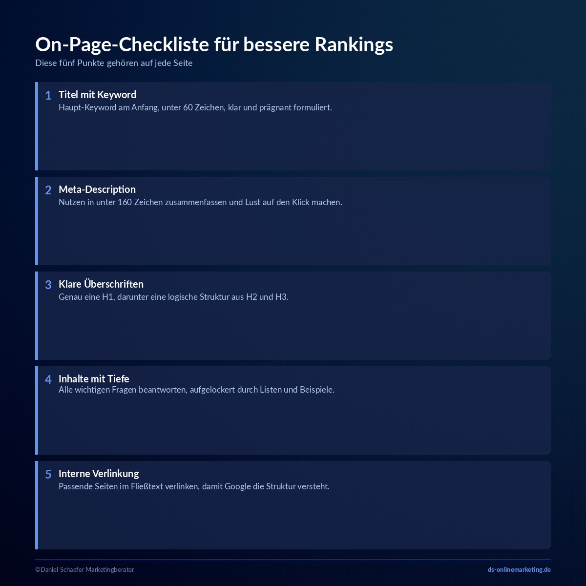 bei google gefunden werden onpage checkliste