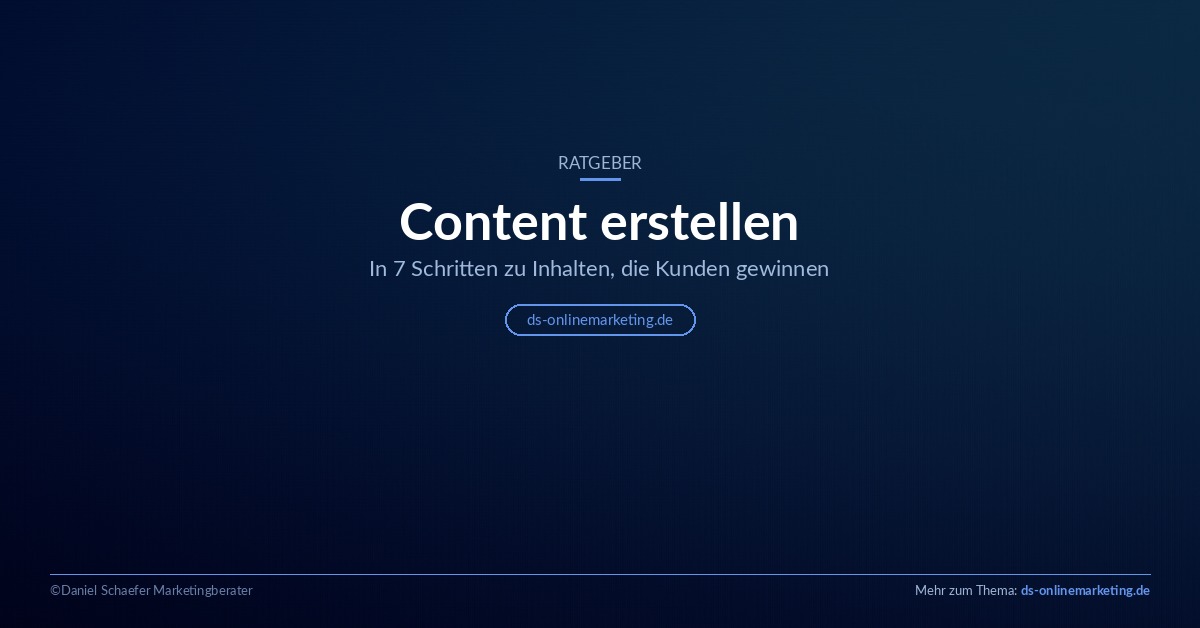Content erstellen Ratgeber: 7 Schritte zu Inhalten, die Kunden gewinnen