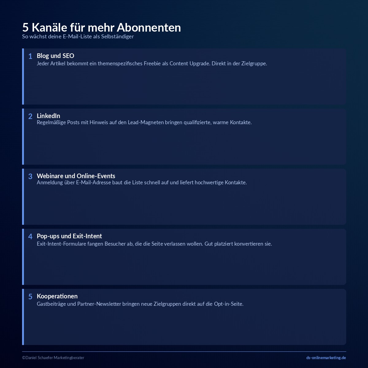 e mail liste aufbauen wachstum kanaele