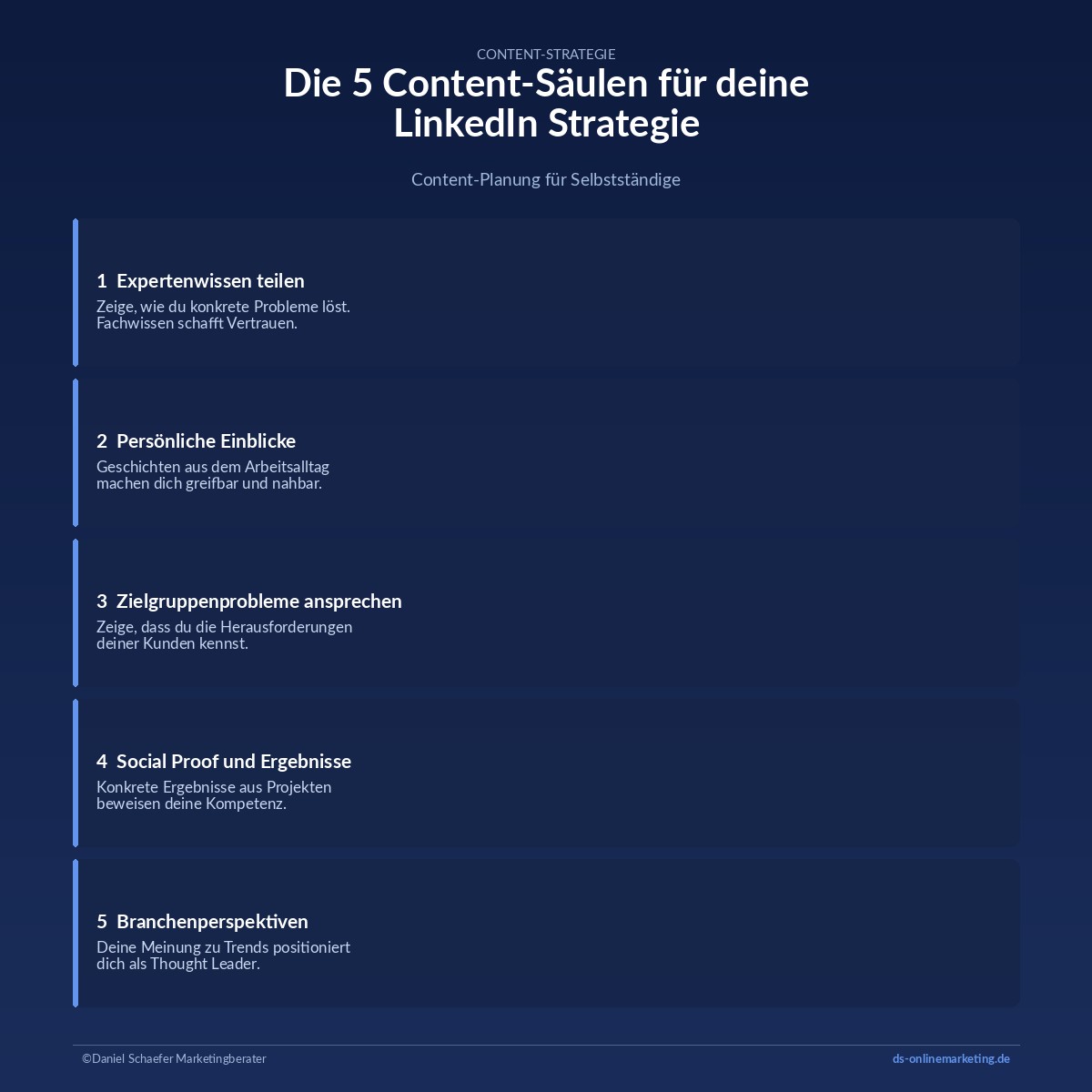 linkedin content strategie saeulen