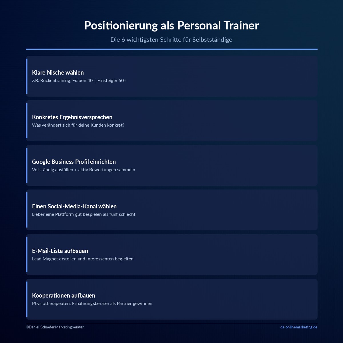marketing personal trainer positionierung