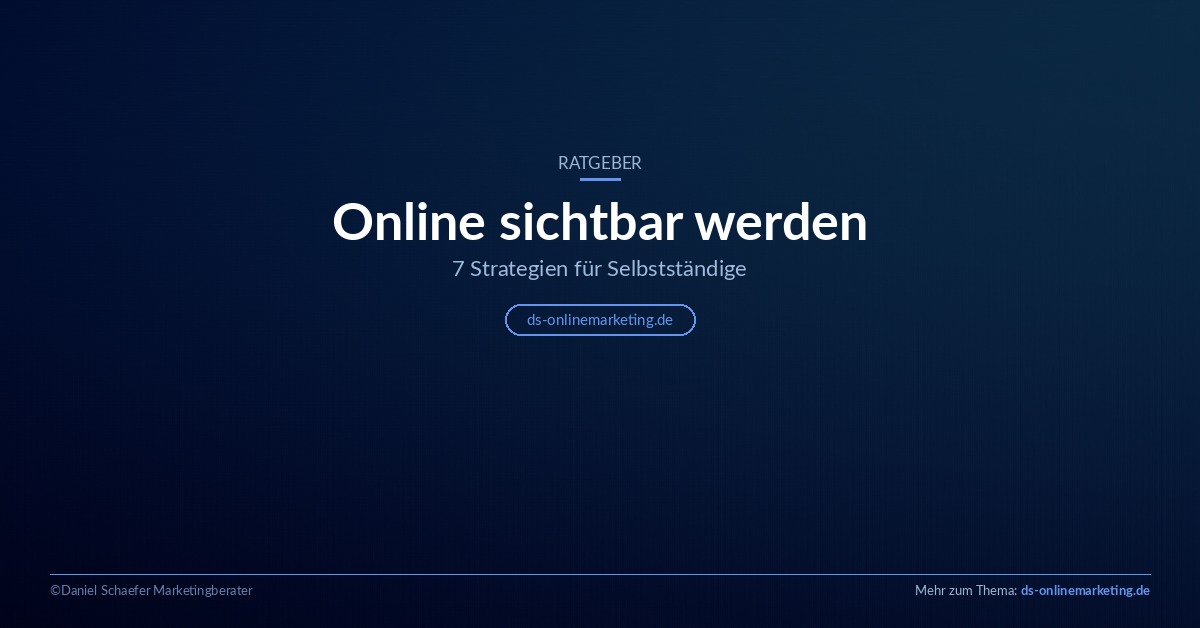 Online sichtbar werden – Titelbild