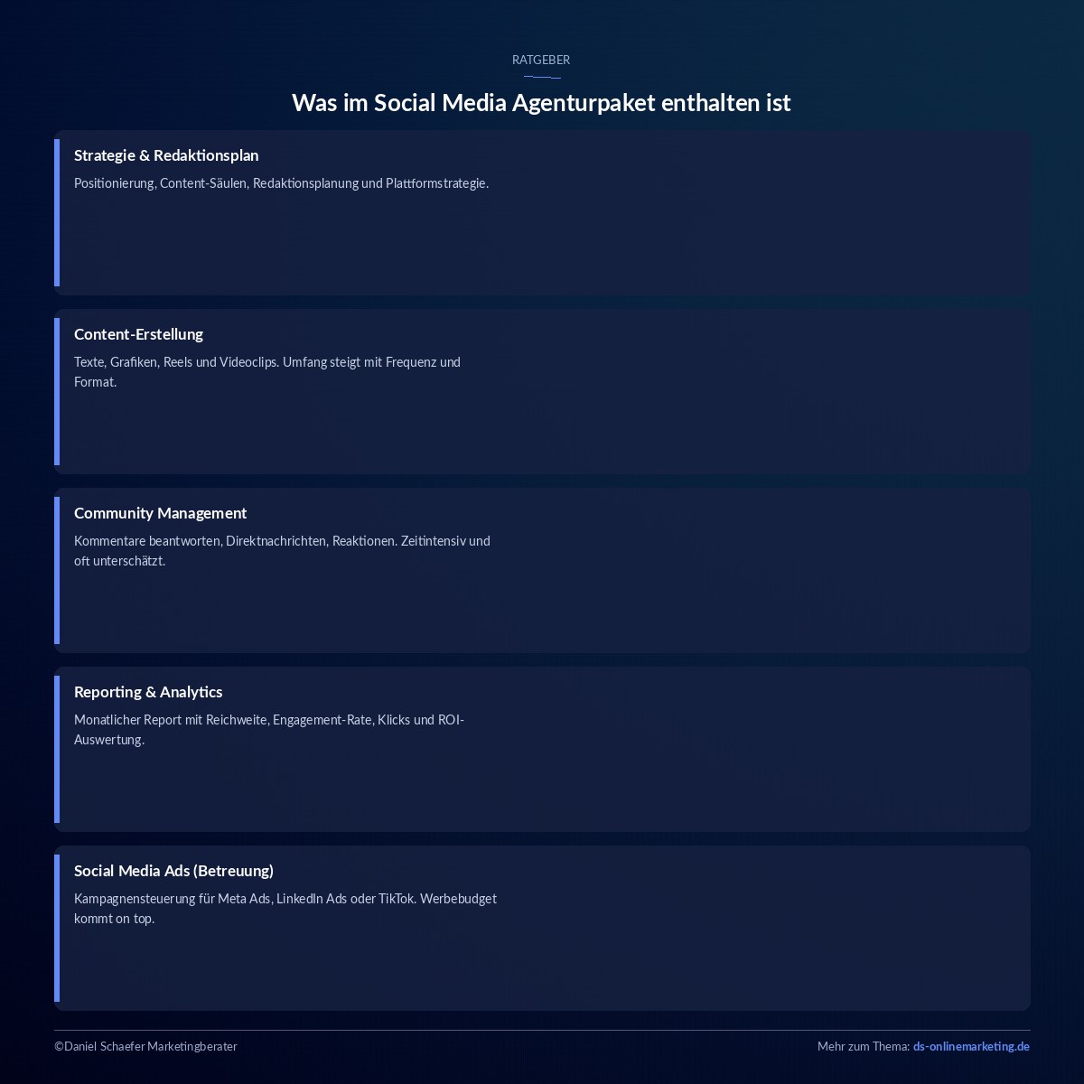 social media betreuung kosten leistungen