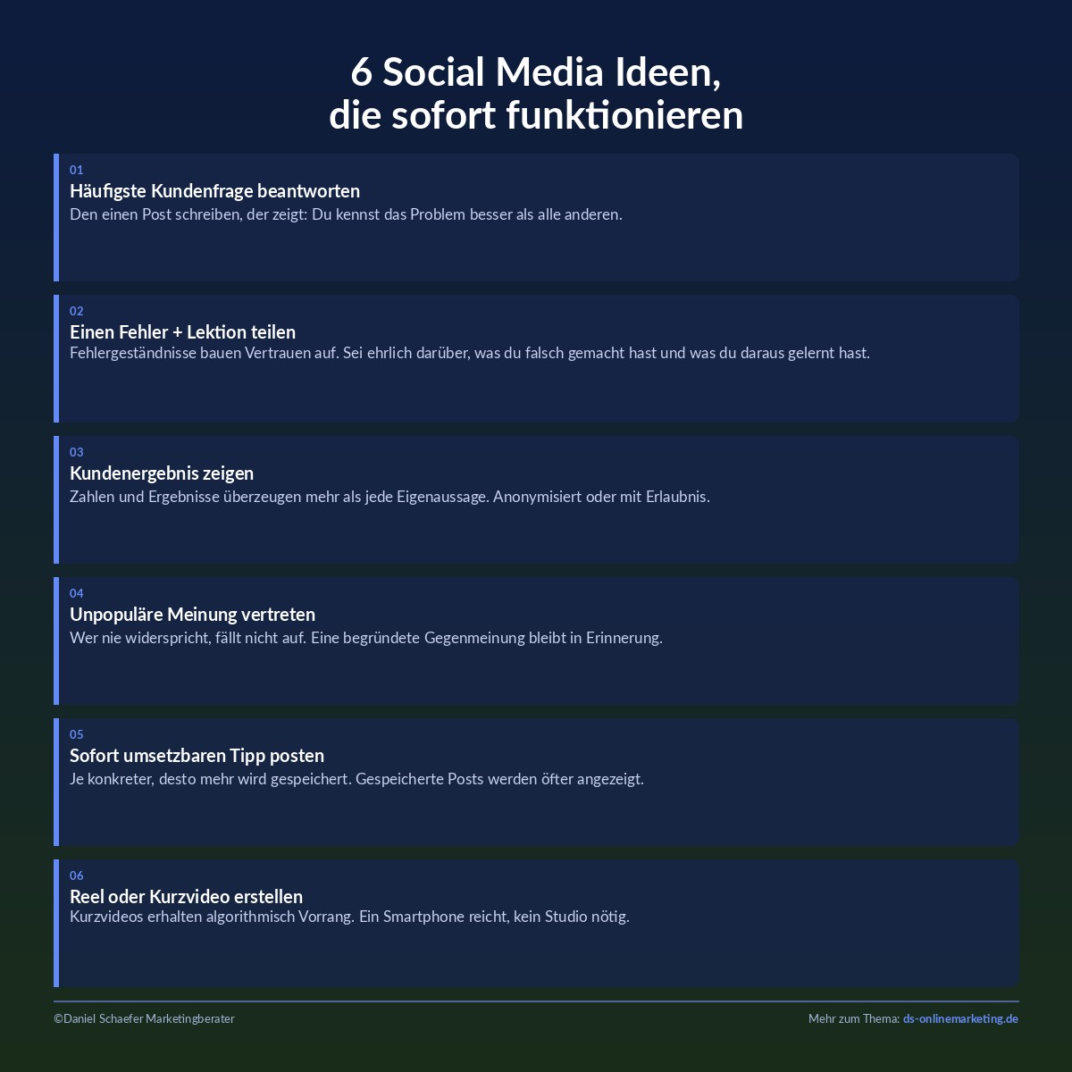 social media ideen fuer selbststaendige