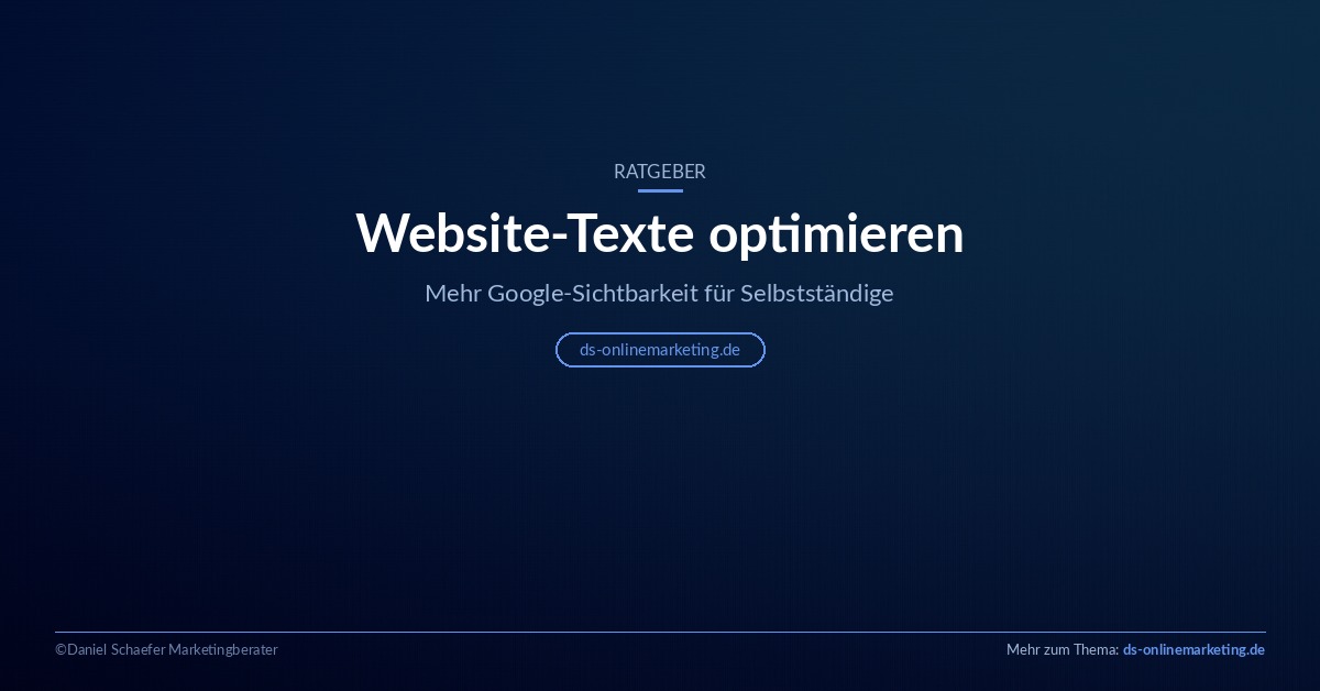 Website-Texte optimieren: Ratgeber für Selbstständige