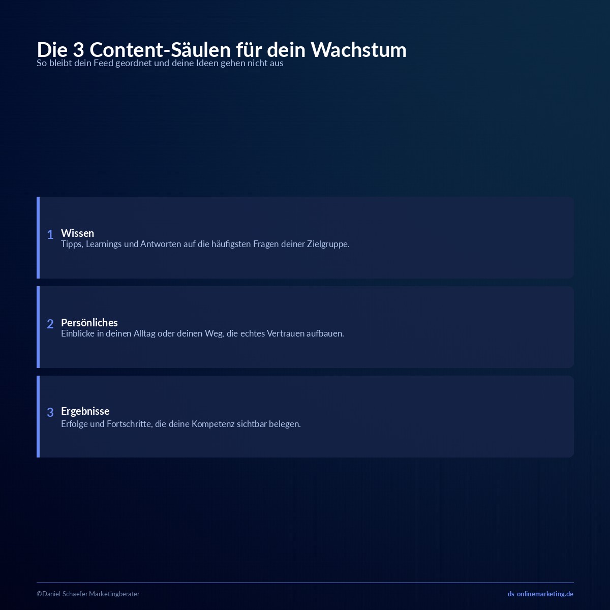 1000 follower instagram content saeulen