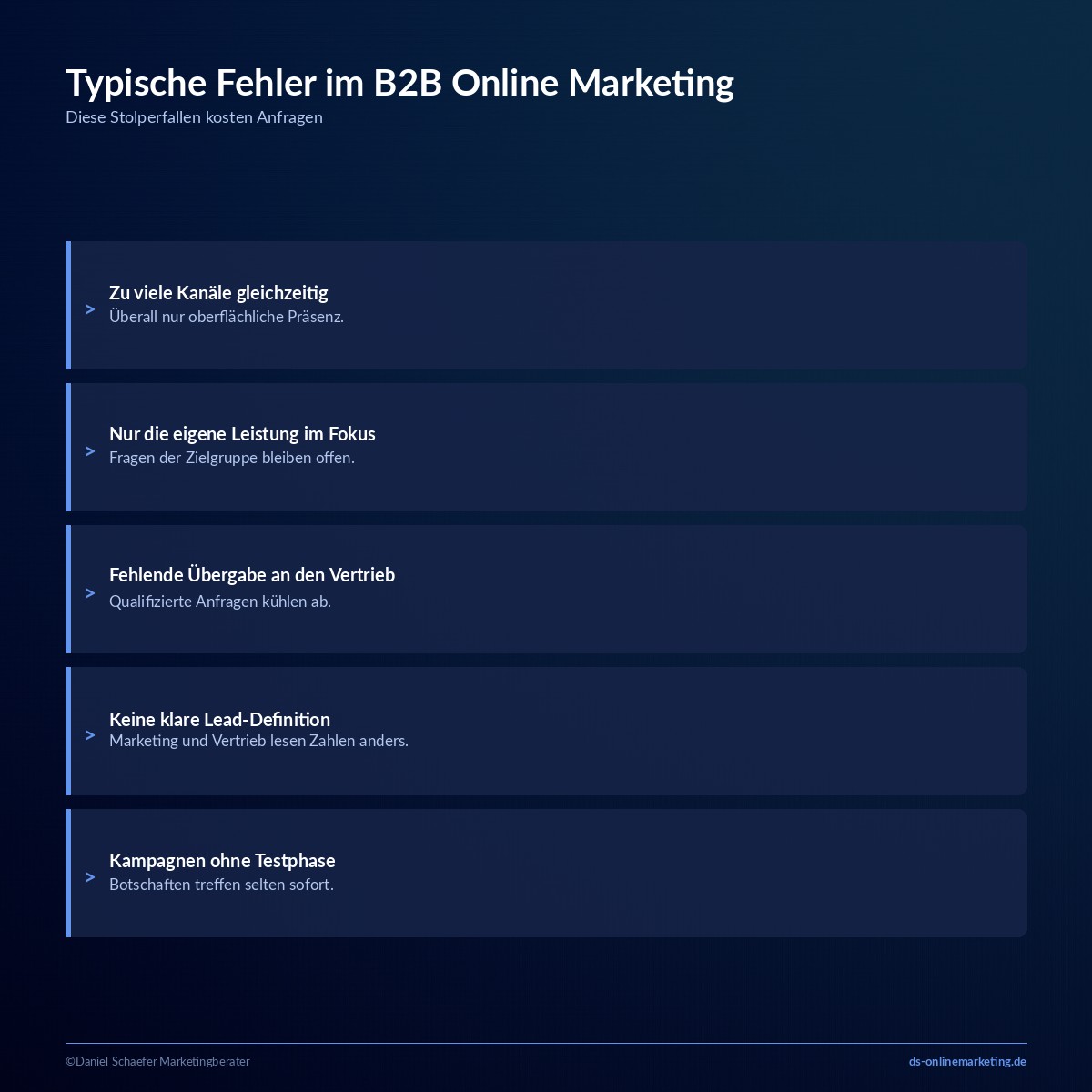 b2b online marketing fehler