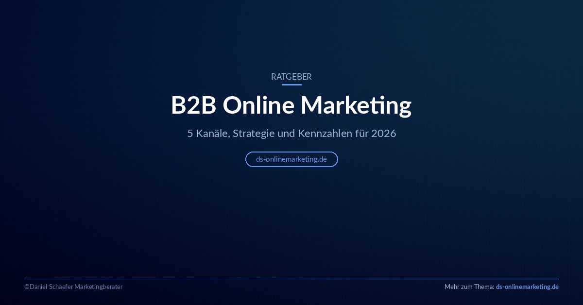 B2B Online Marketing – 5 Kanäle, Strategie und Kennzahlen 2026