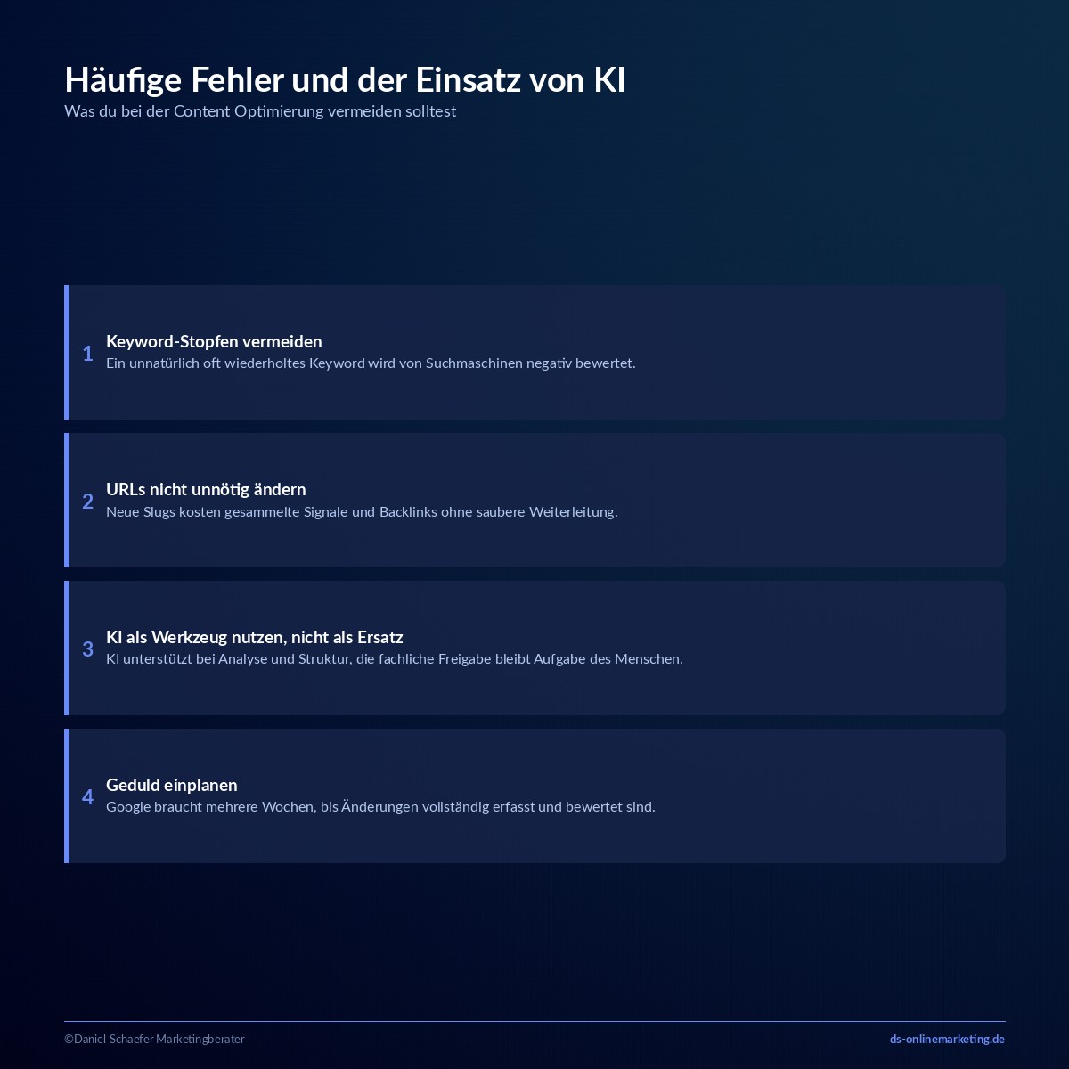 content optimierung fehler ki