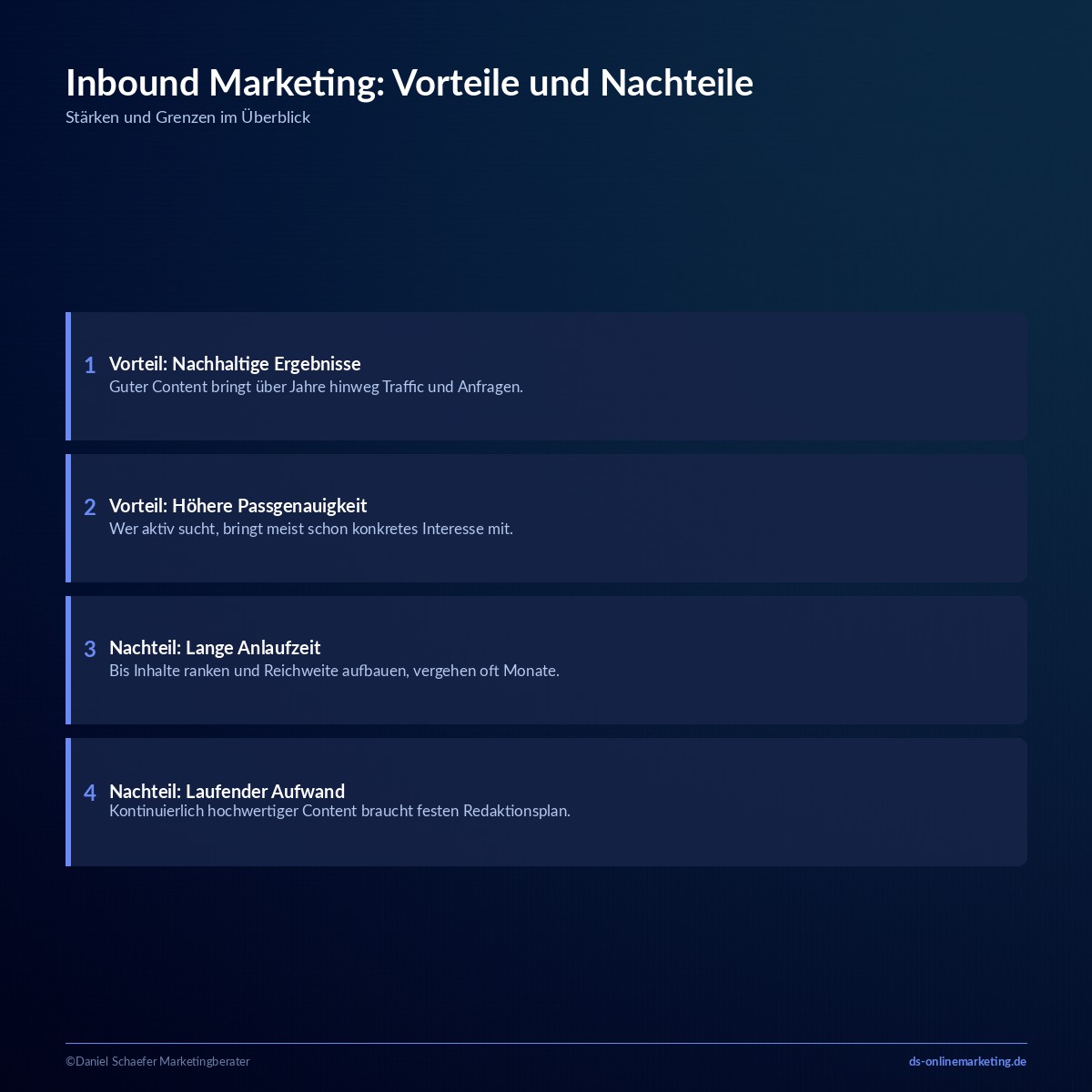 inbound marketing vorteile nachteile