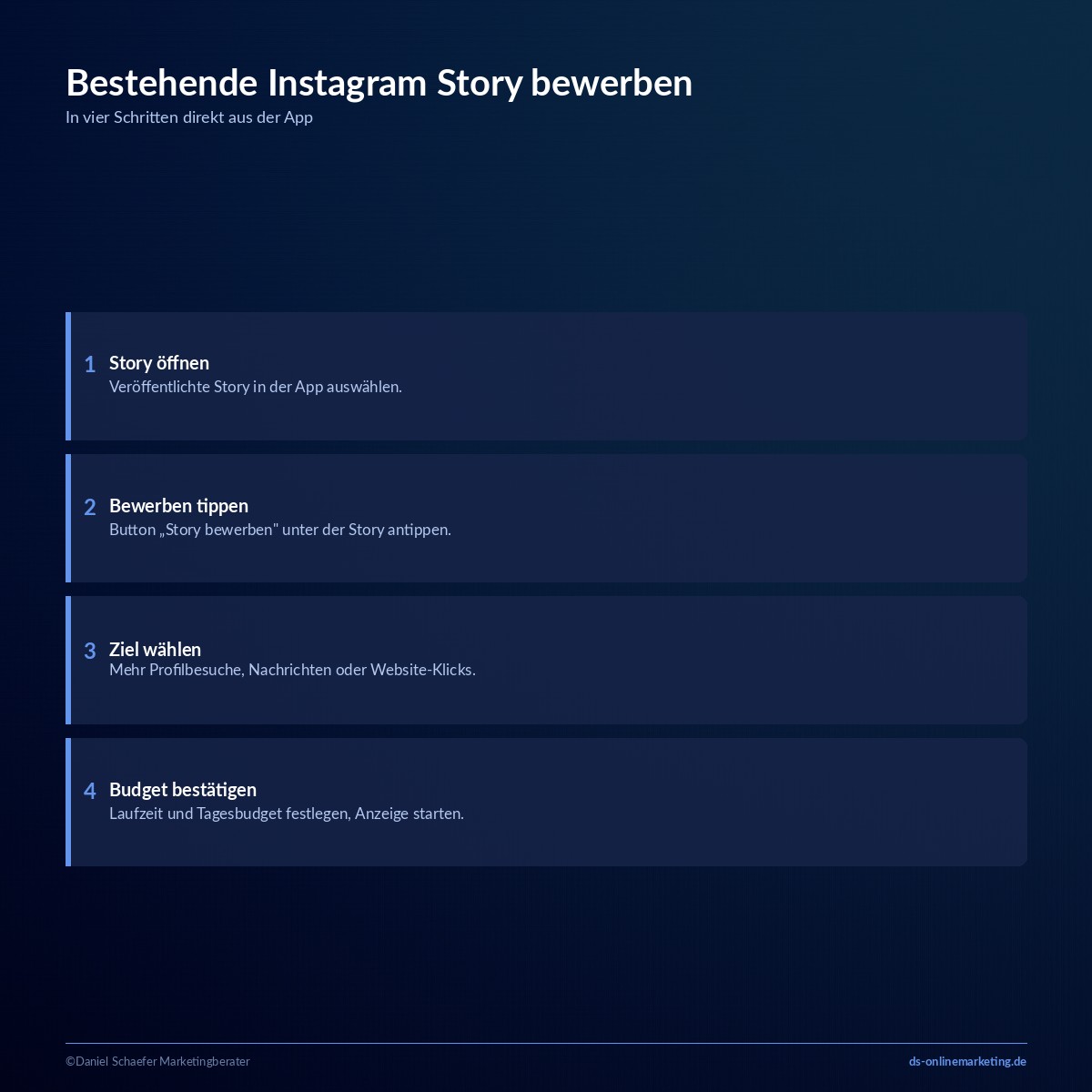 instagram story bewerben