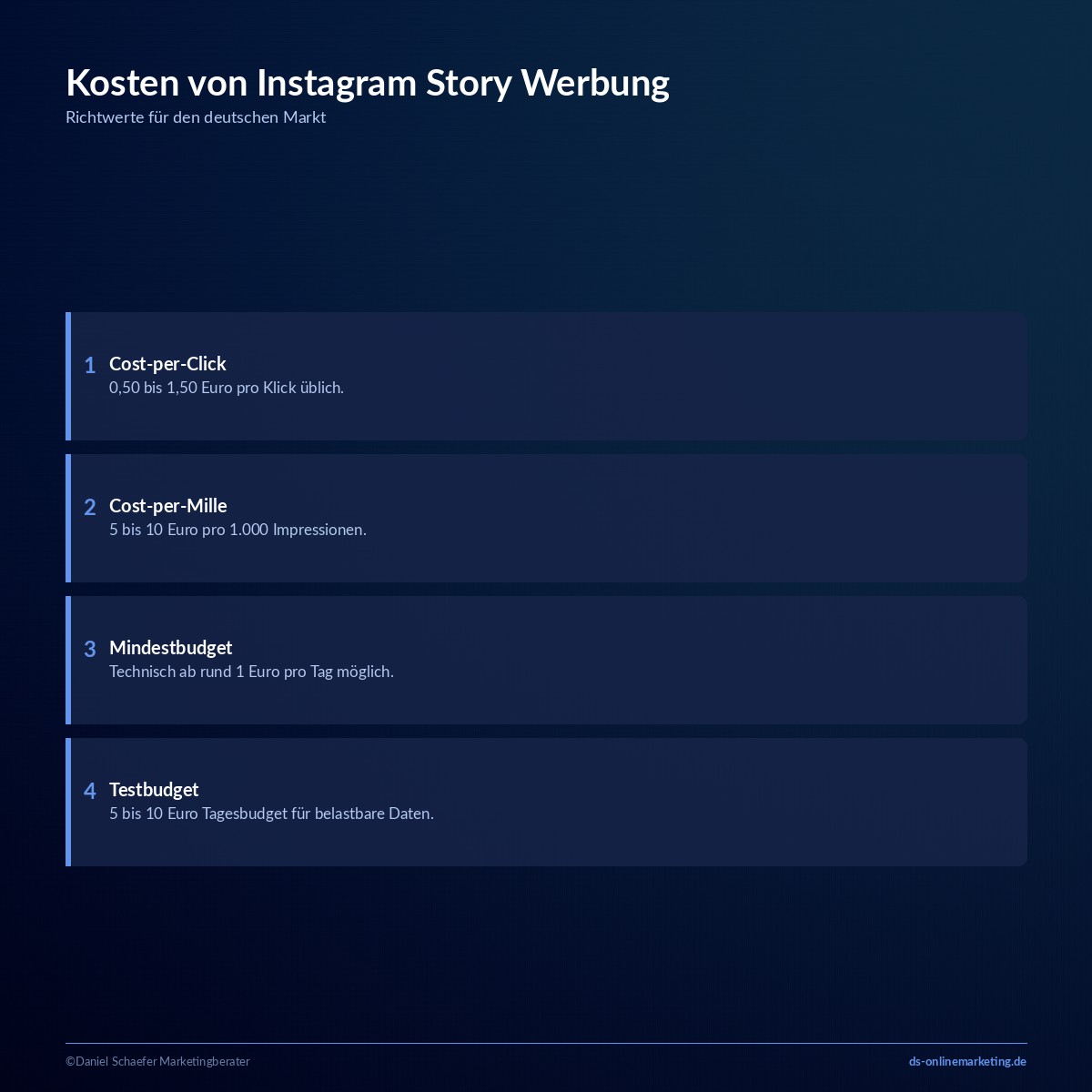 instagram story werbung kosten