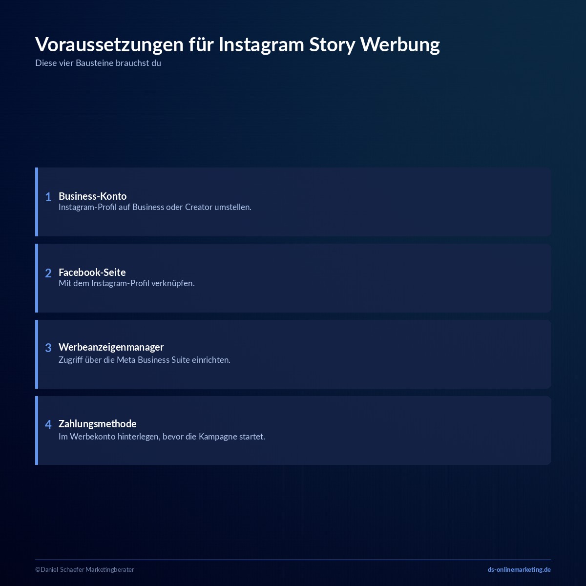 instagram story werbung voraussetzungen