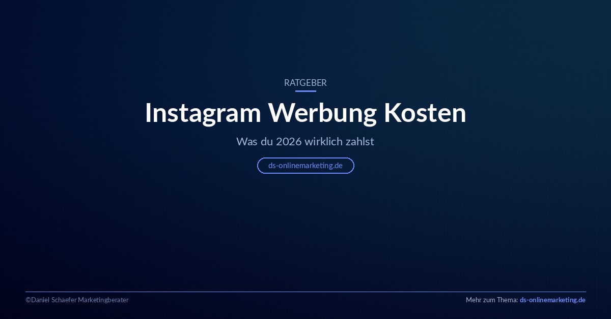 Instagram Werbung Kosten 2026: Was du wirklich zahlst