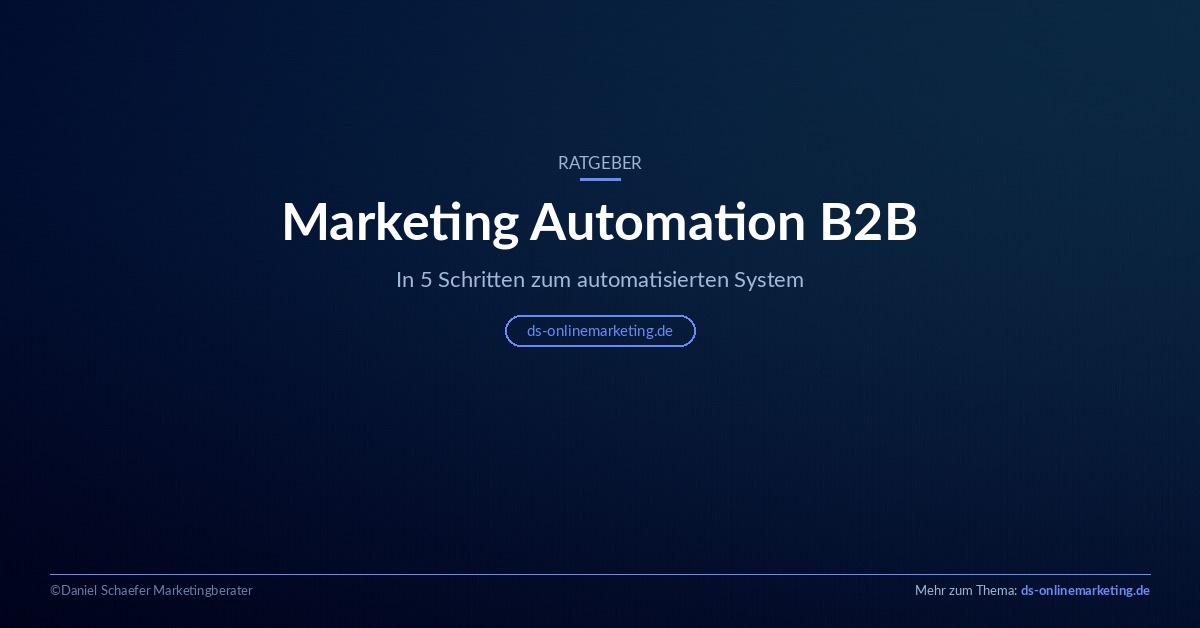 Marketing Automation B2B: In 5 Schritten zum System