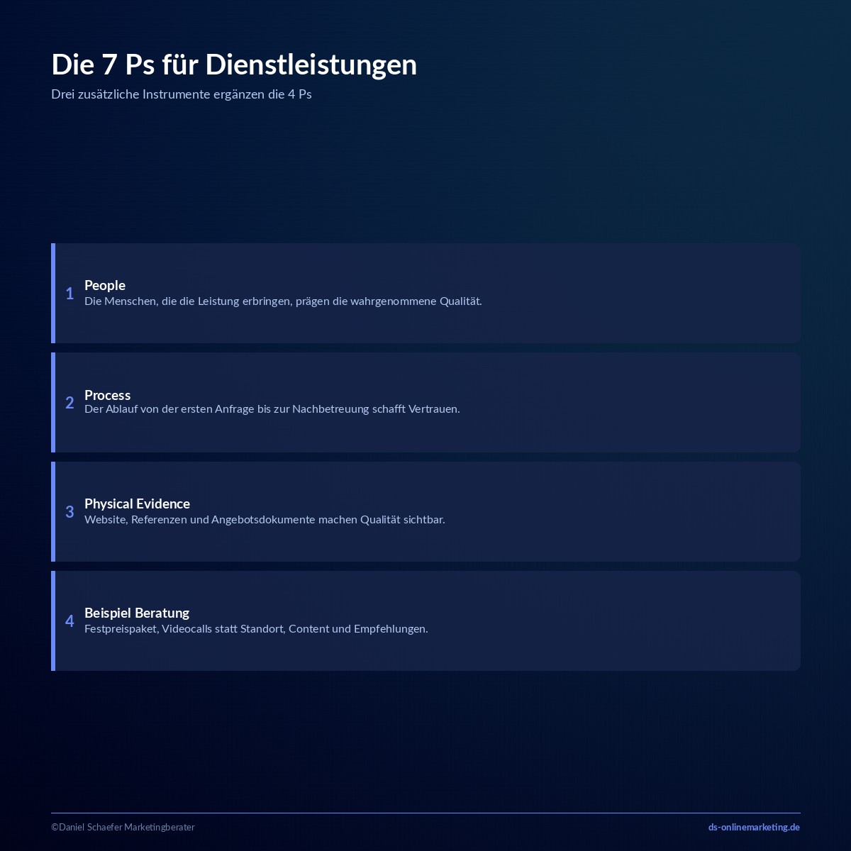 marketing mix beispiel 7ps dienstleistung