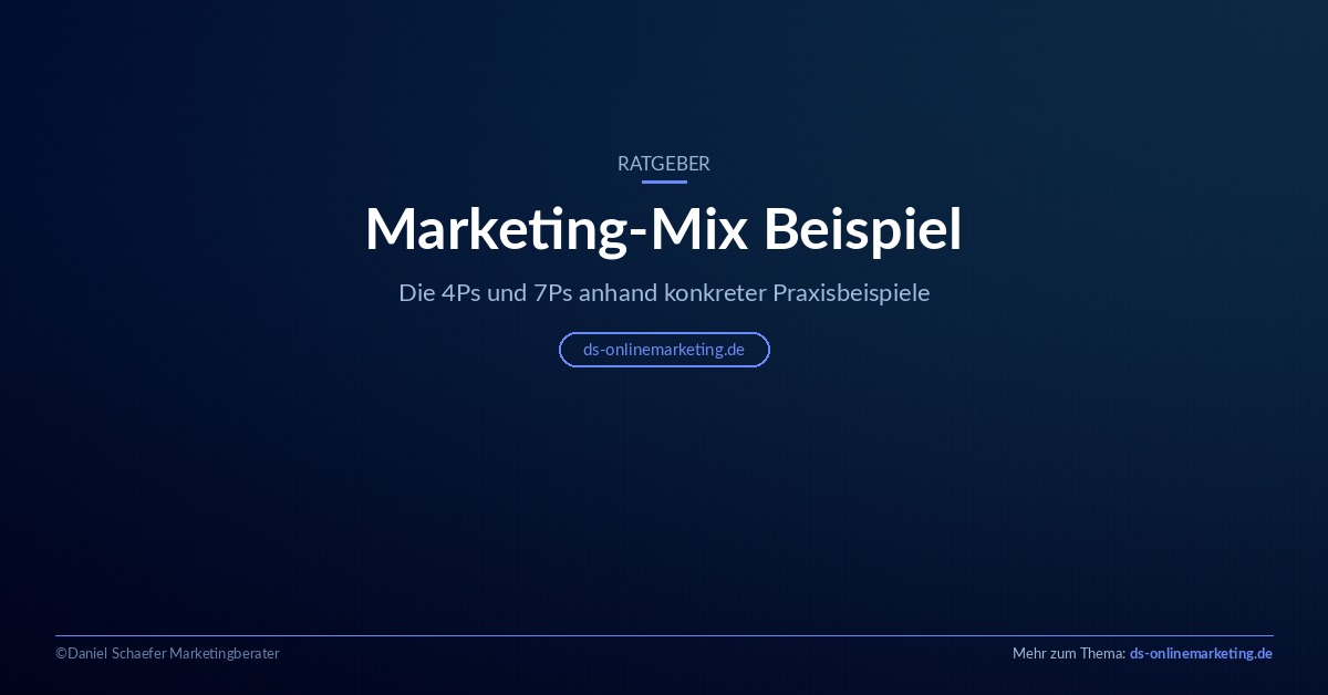 Marketing Mix Beispiel: Die 4Ps und 7Ps erklärt