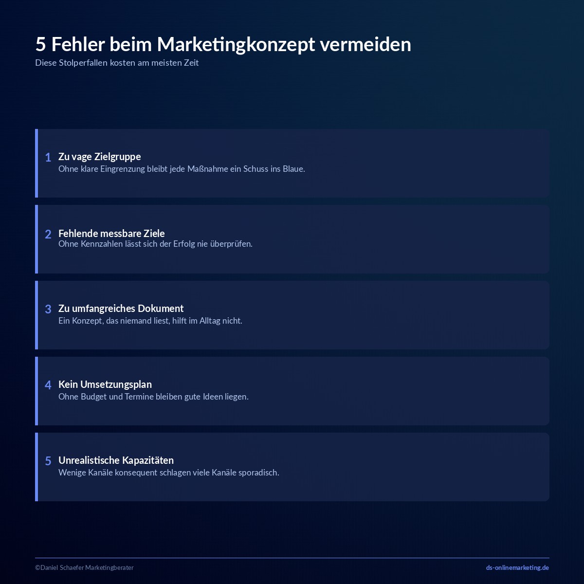 marketingkonzept fehler vermeiden