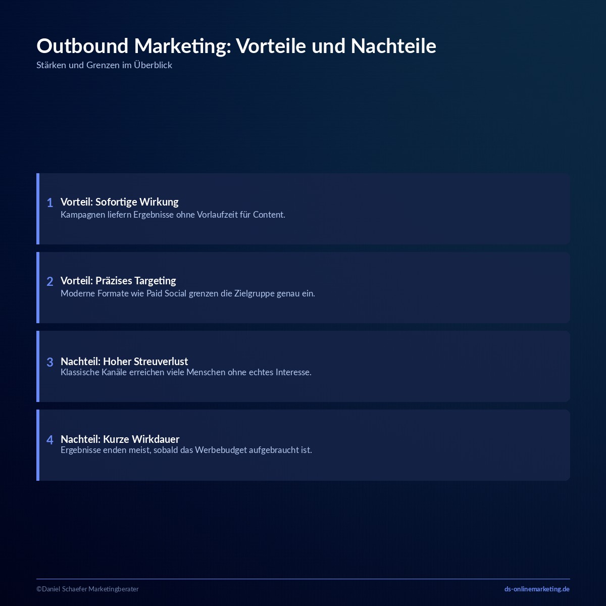 outbound marketing vorteile nachteile