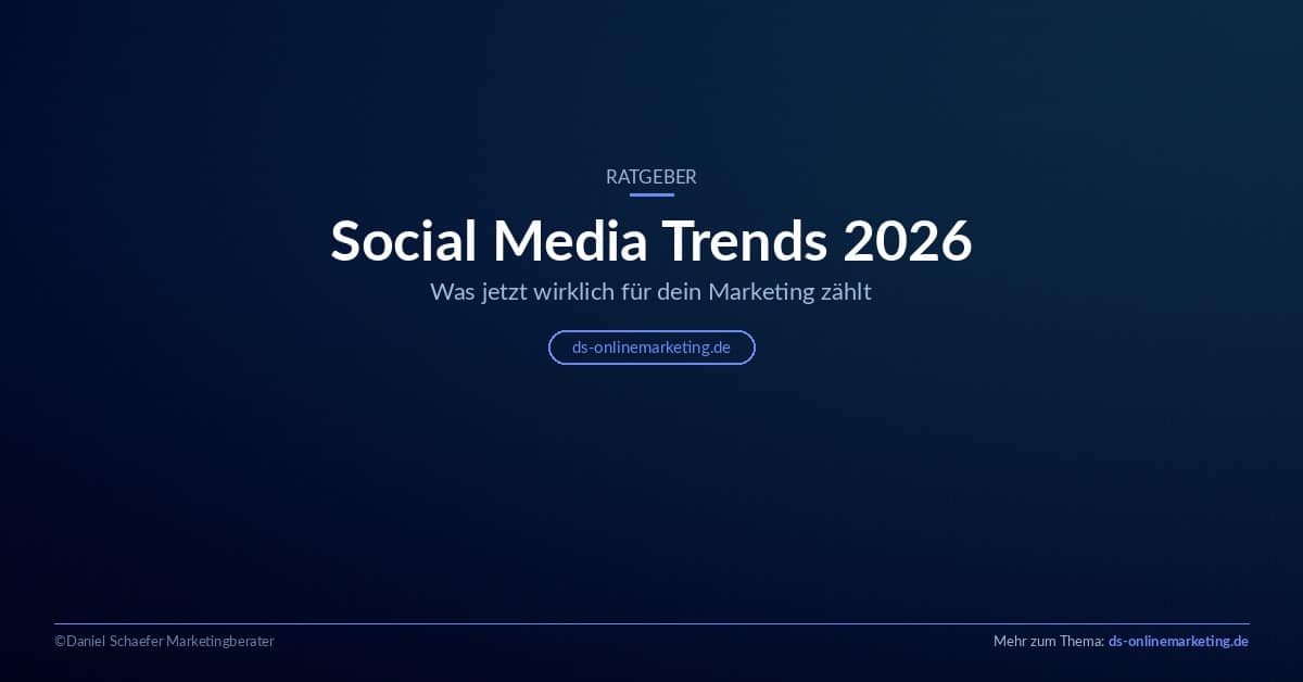 Social Media Trends 2026: Titelbild mit den wichtigsten Entwicklungen