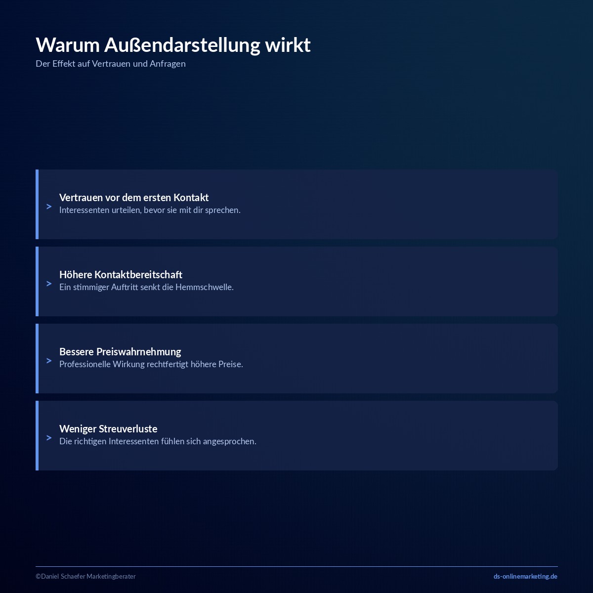 aussendarstellung wirkung