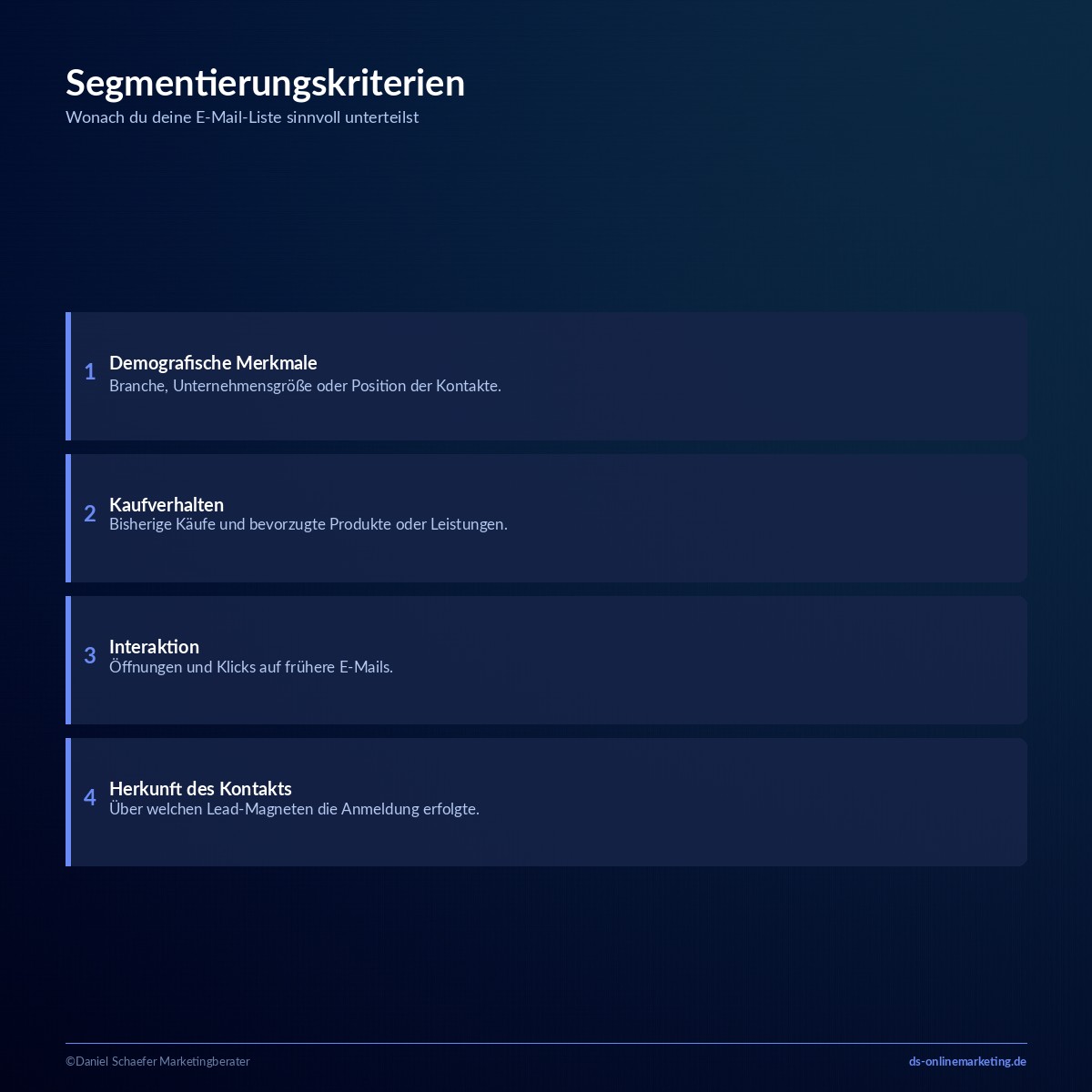 e mail marketing strategie segmentierung