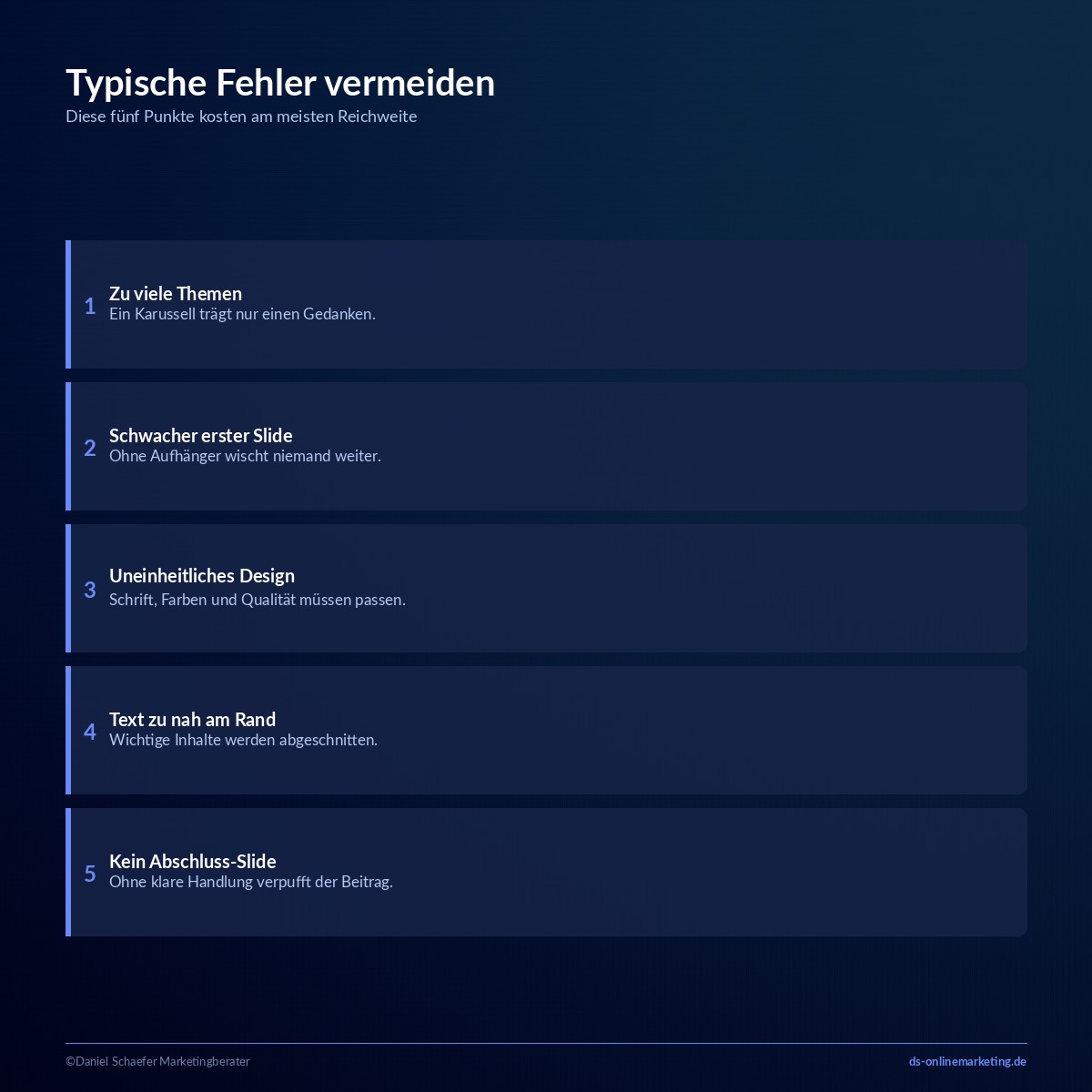 instagram karussell fehler vermeiden