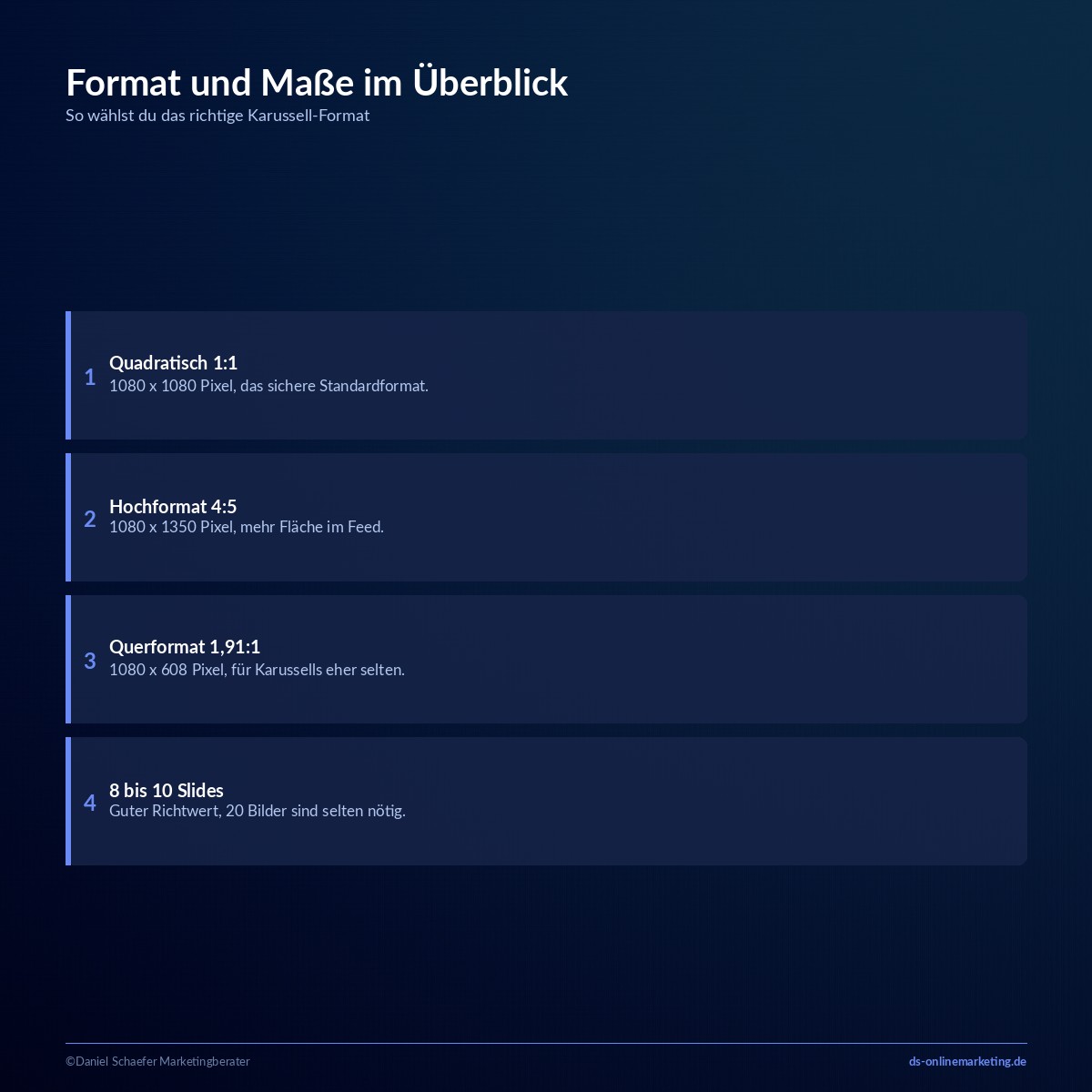 instagram karussell format masse