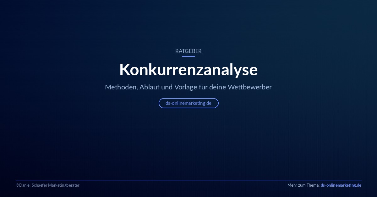 Konkurrenzanalyse: Methoden, Ablauf und Vorlage