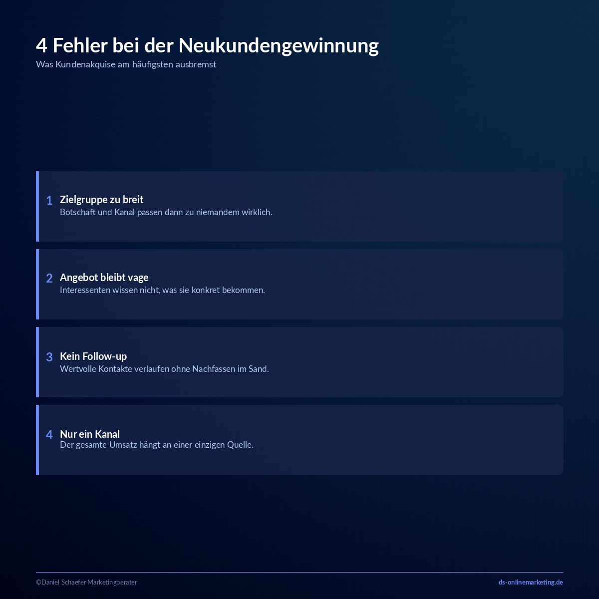 kunden akquirieren fehler