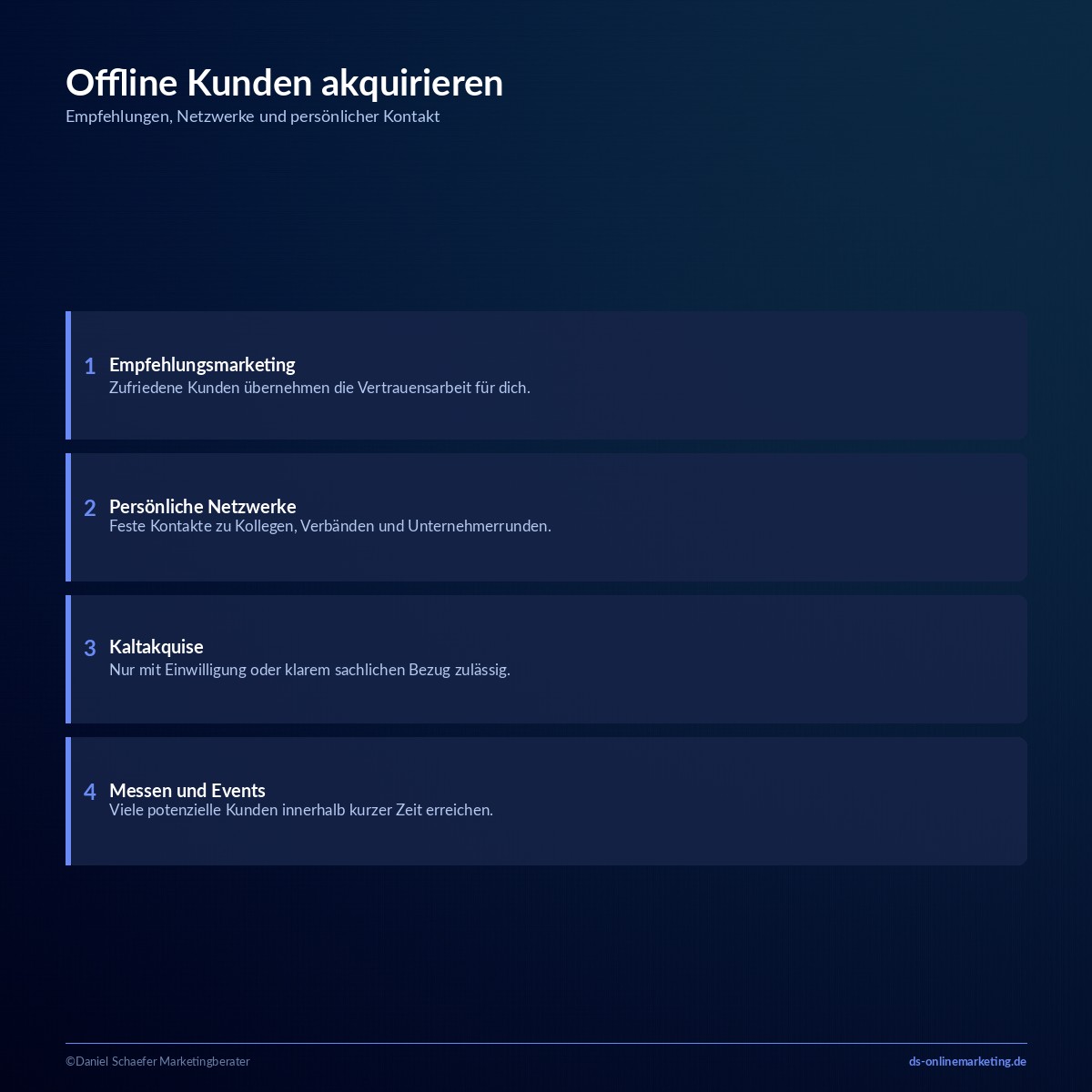 Kunden akquirieren: Die wirksamsten Strategien für mehr Anfragen 5 kunden akquirieren offline kanaele