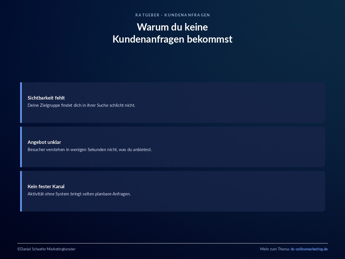 kundenanfragen warum keine anfragen