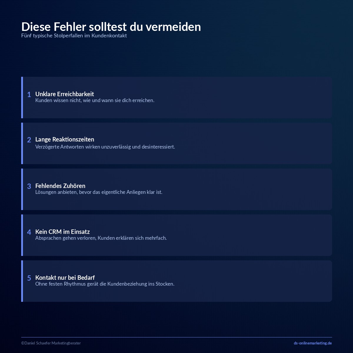 kundenkontakt fehler vermeiden