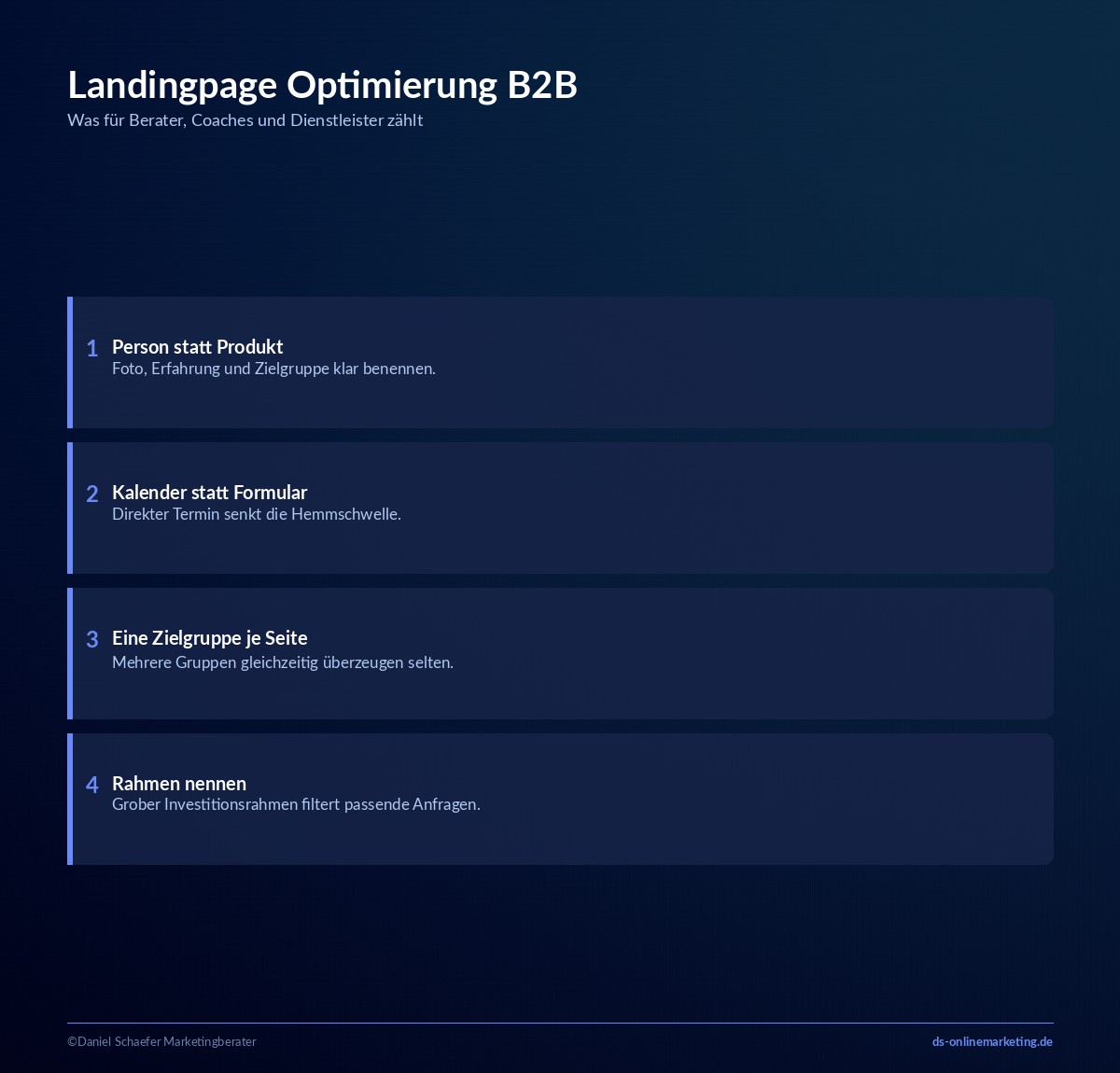 Landingpage Optimierung: 7 Hebel für mehr Conversions 8 landingpage optimierung b2b