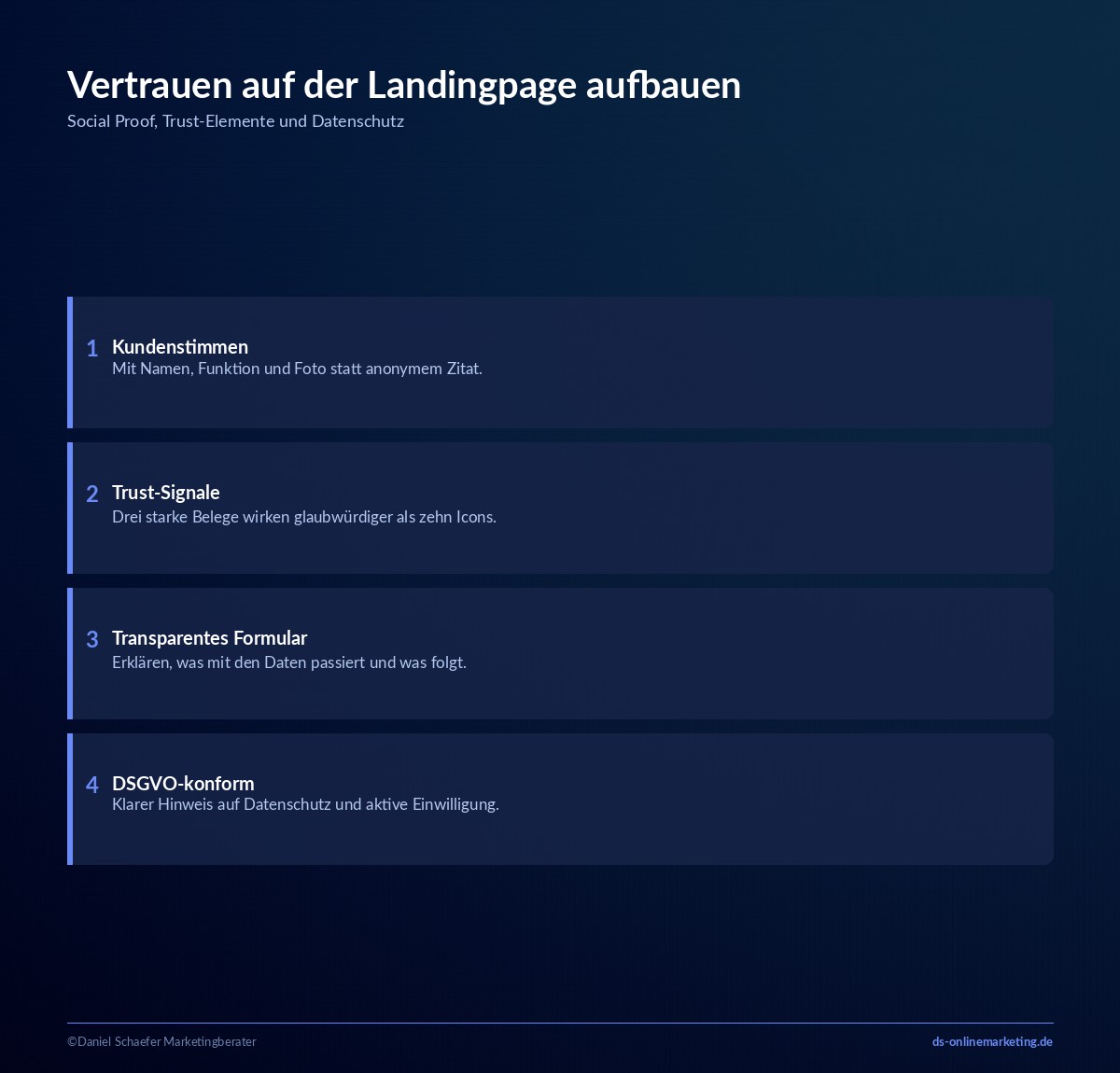 landingpage optimierung vertrauen