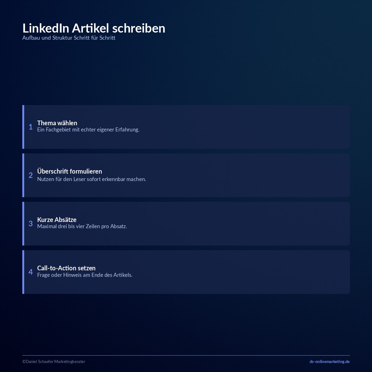 linkedin artikel aufbau