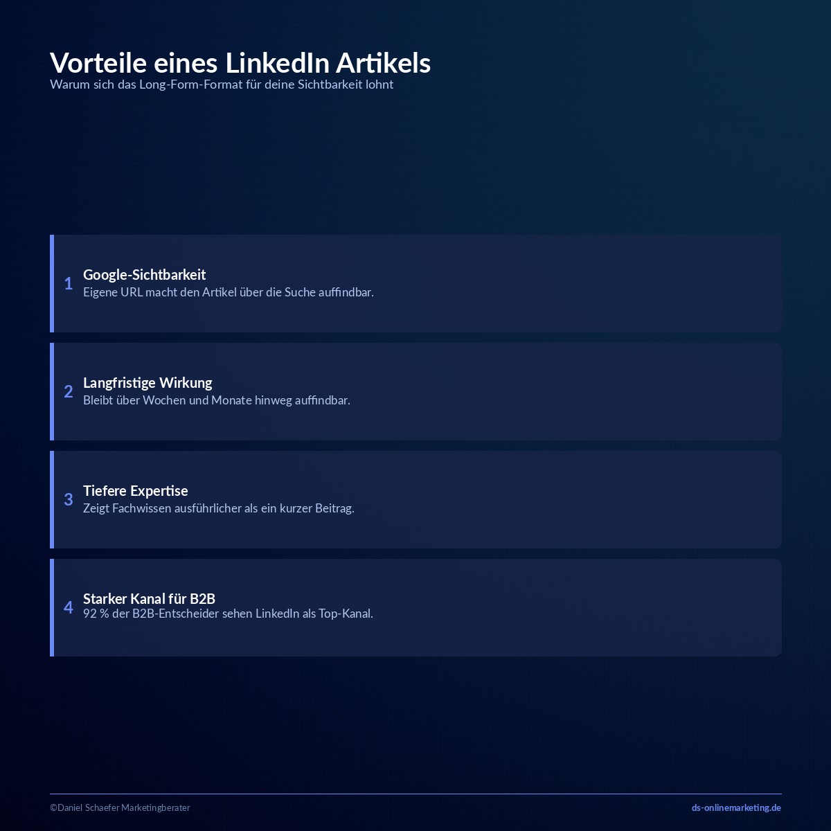 linkedin artikel vorteile