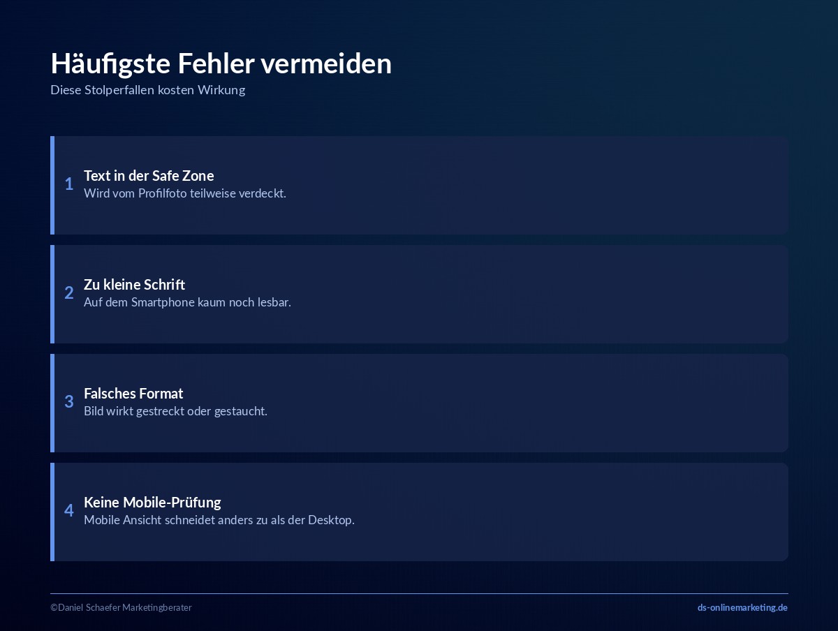 linkedin titelbild fehler