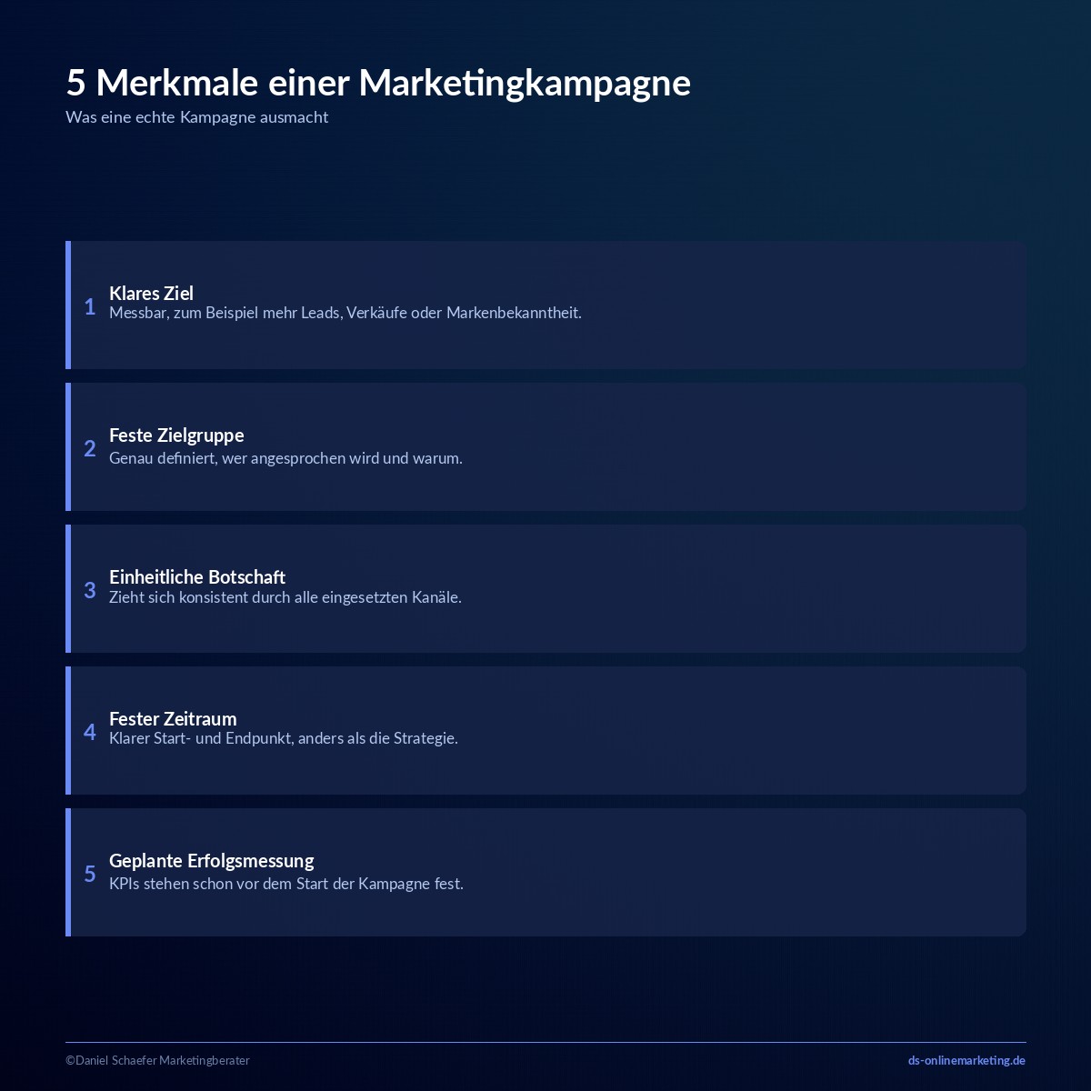 marketingkampagne merkmale