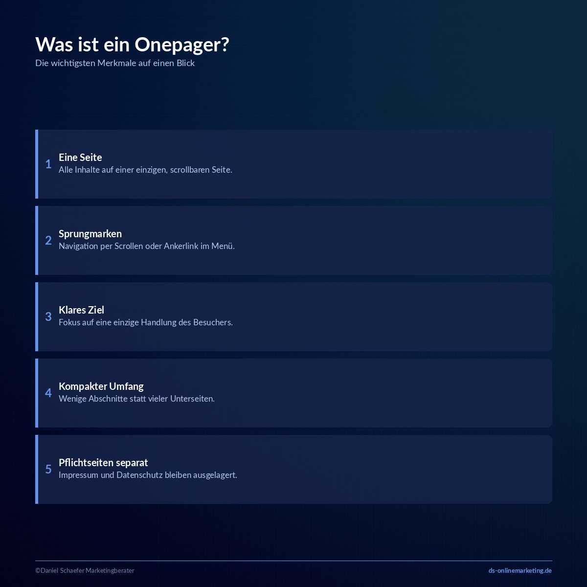 onepager definition